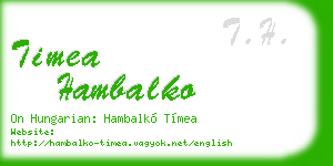 timea hambalko business card